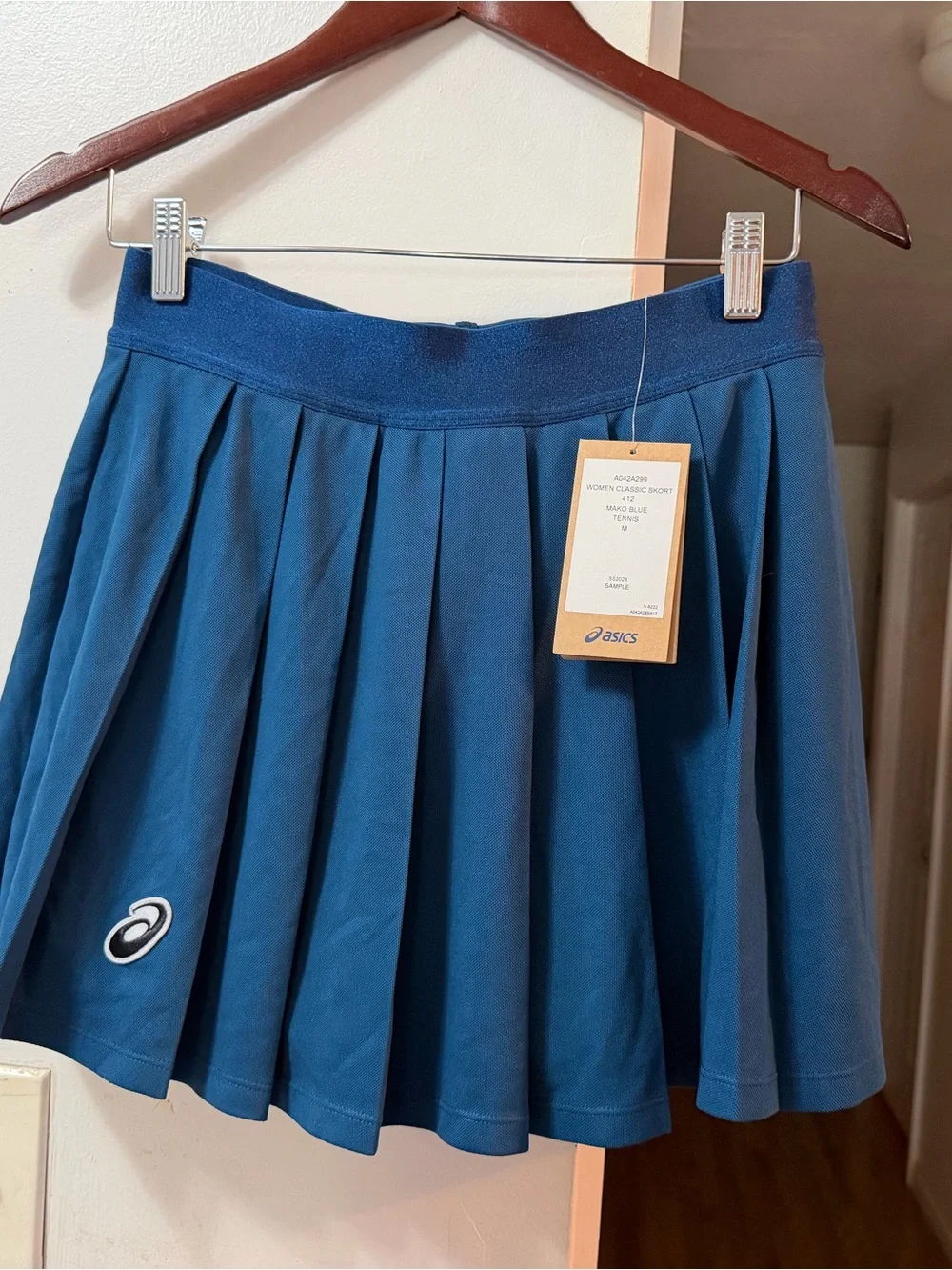 ASICS Teal Blue Pleated Skater Skirt